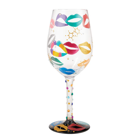 Lolita Made for Kissing Handpainted Wine Glass, 15 oz.