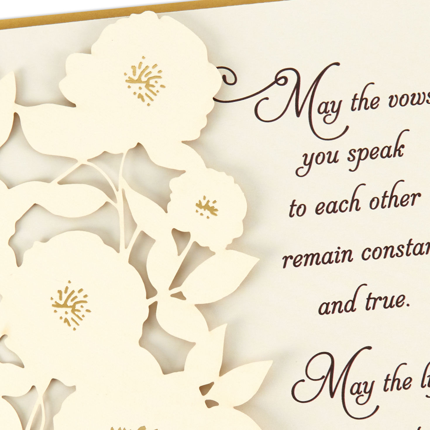 Floral Congratulations Wedding Card Card Front Detail image number 4