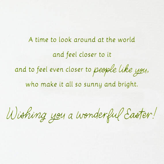 You Make the World Sunny and Bright Easter Card, , large image number 2