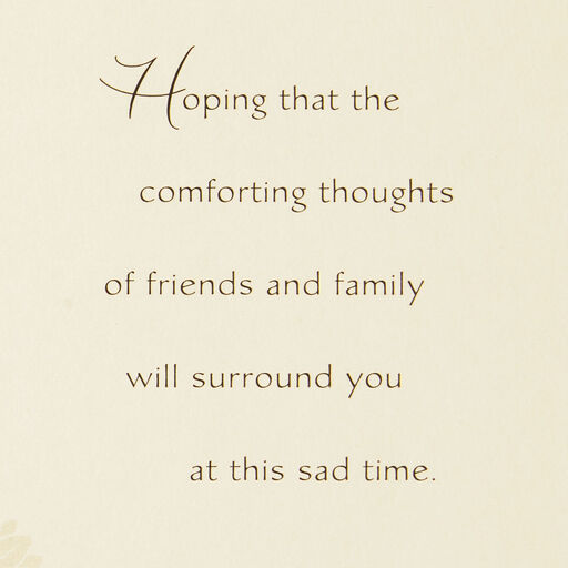 Comforting Thoughts Surround You Sympathy Card, 