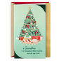 Elegant Tree on Green Christmas Card for Grandma Card Front image number 1