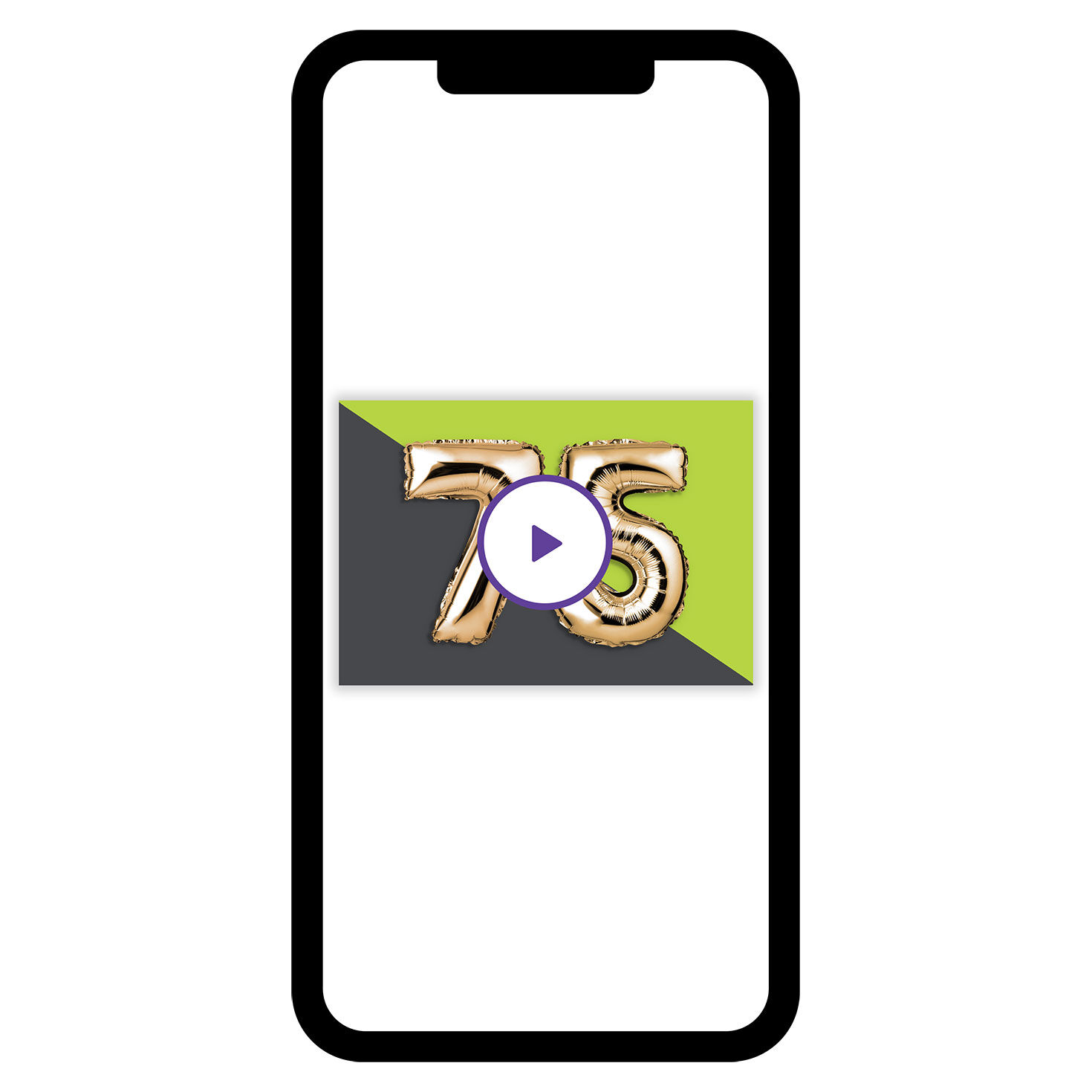 75th Balloons Birthday eCard, , large image number 1