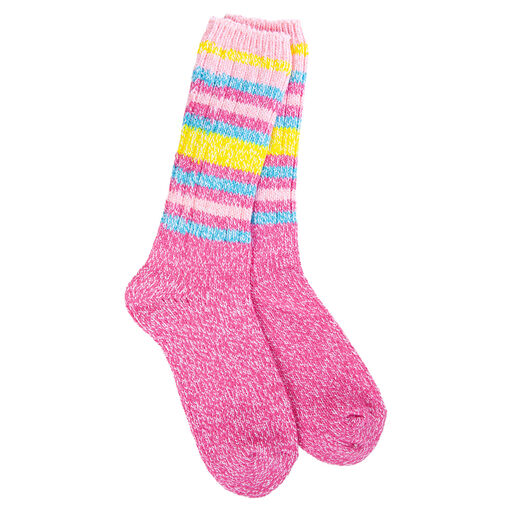 Crescent Sock Company Hot Pink Weekend Ragg Crew Socks, 