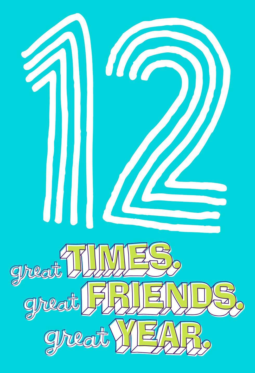Great Times 12th Birthday Card