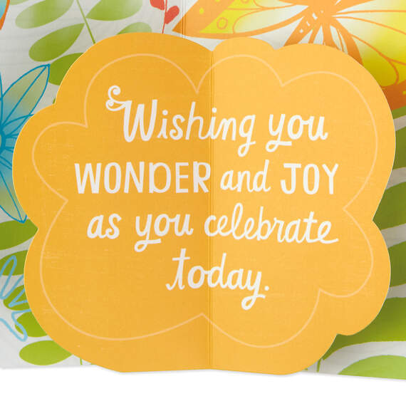 16" Joyful Butterflies Pop-Up Jumbo Birthday Card, , large image number 3