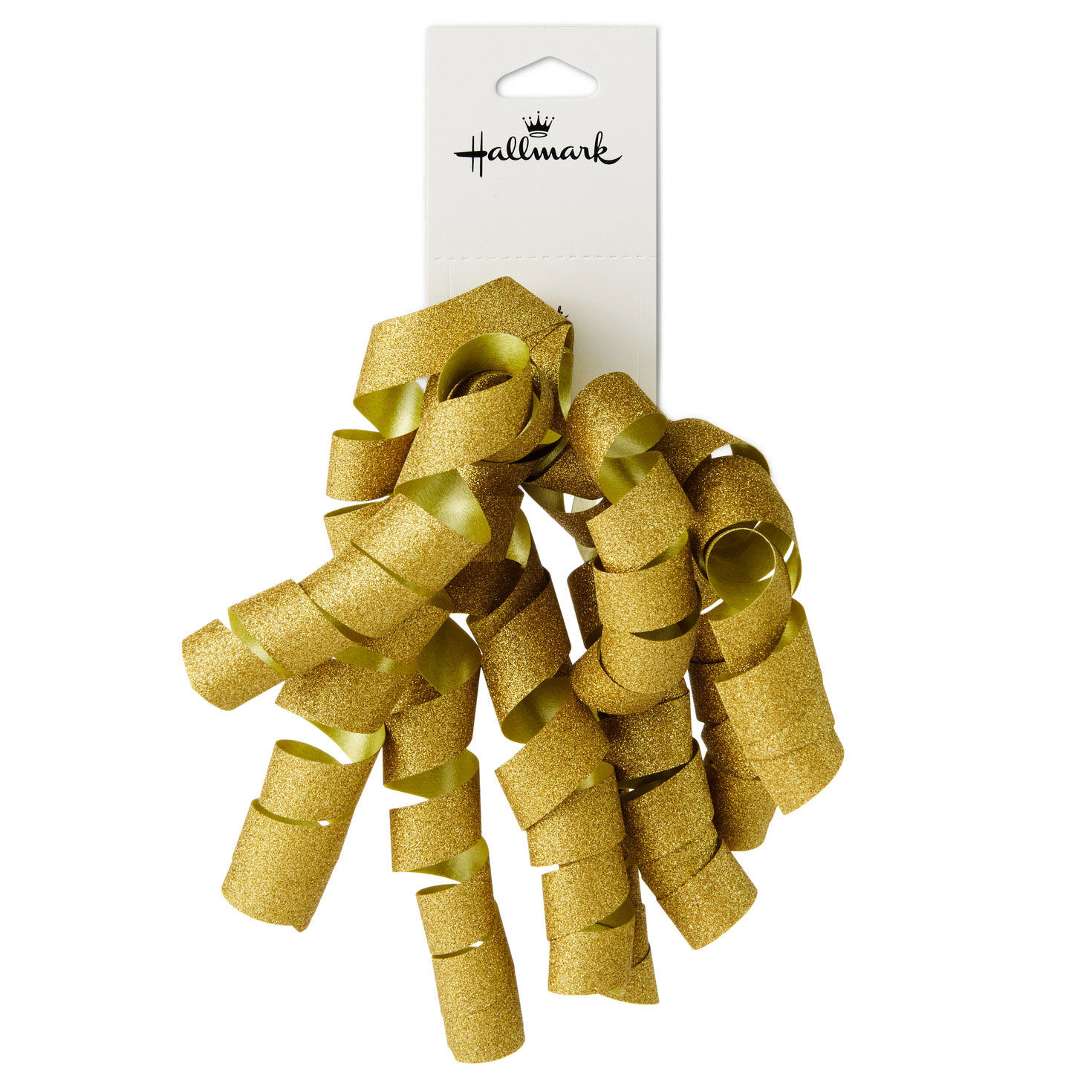 Sparkly Gold Curly Ribbon Gift Bow package front image number 5