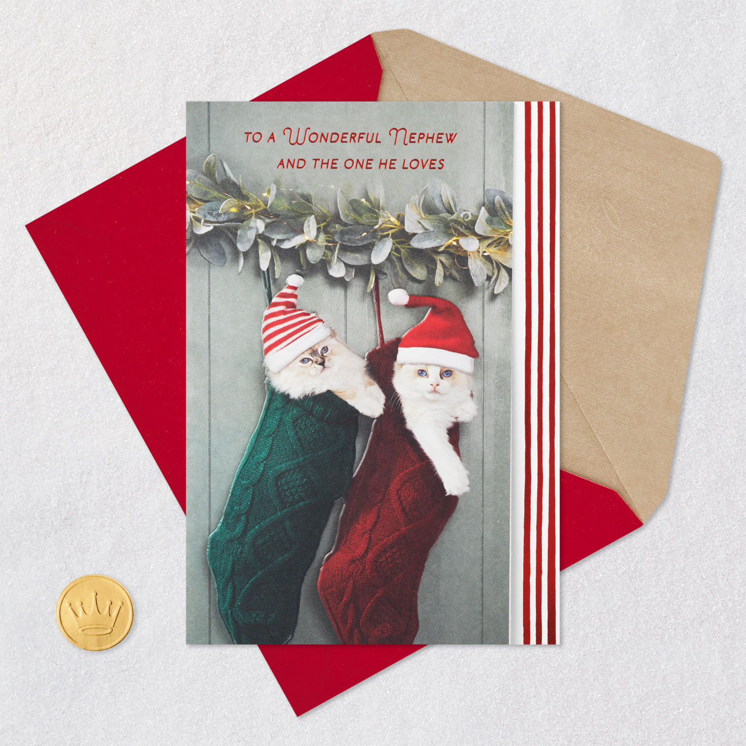 Tarjeta De Navidad Tradicional Gran Nieto, 9 X 6 Pulgadas