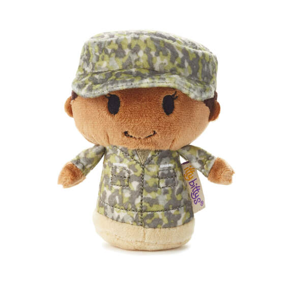 itty bittys® Black Woman in Green Camo Plush, , large image number 1