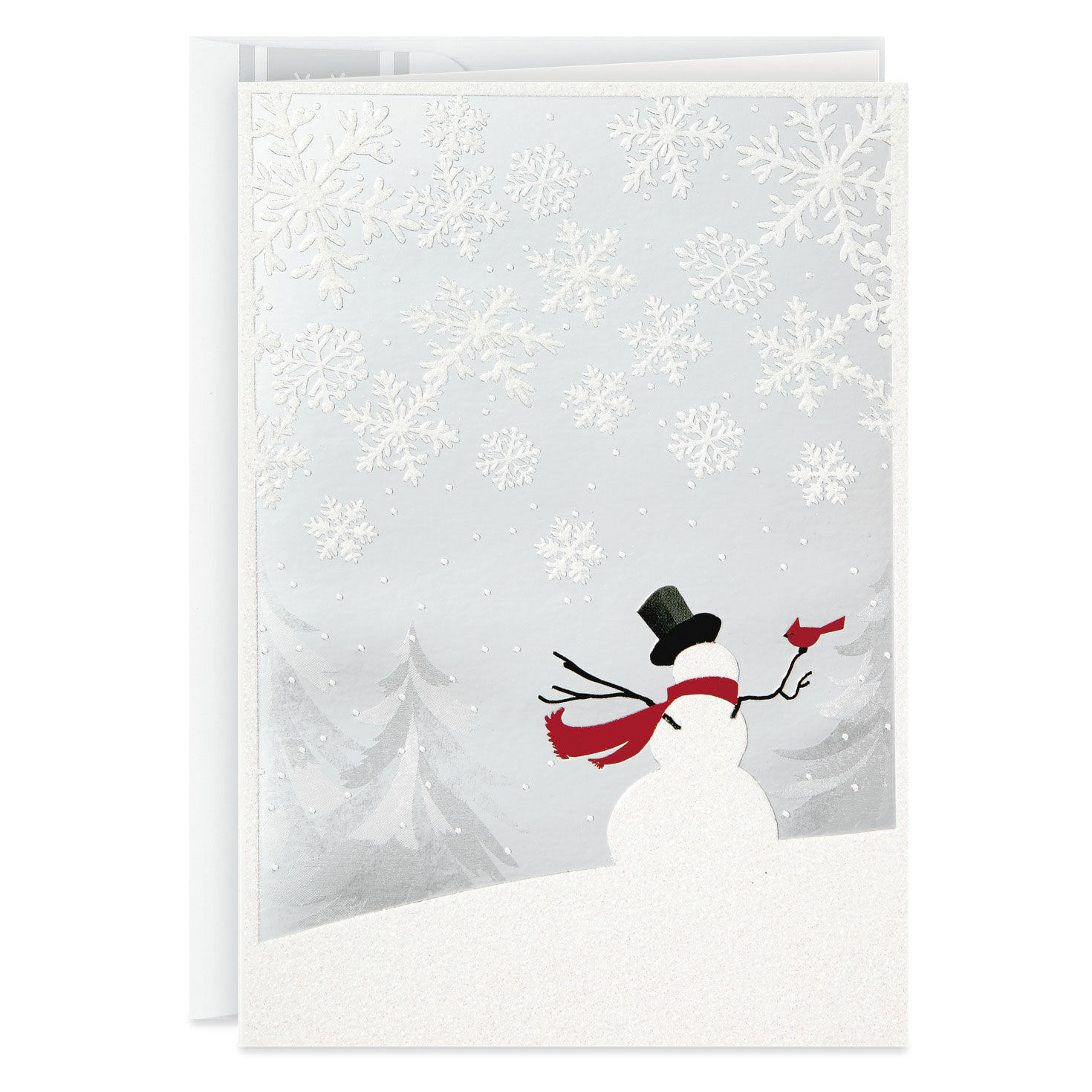 Snowman and Cardinal Boxed Christmas Card Pack card front image number 2