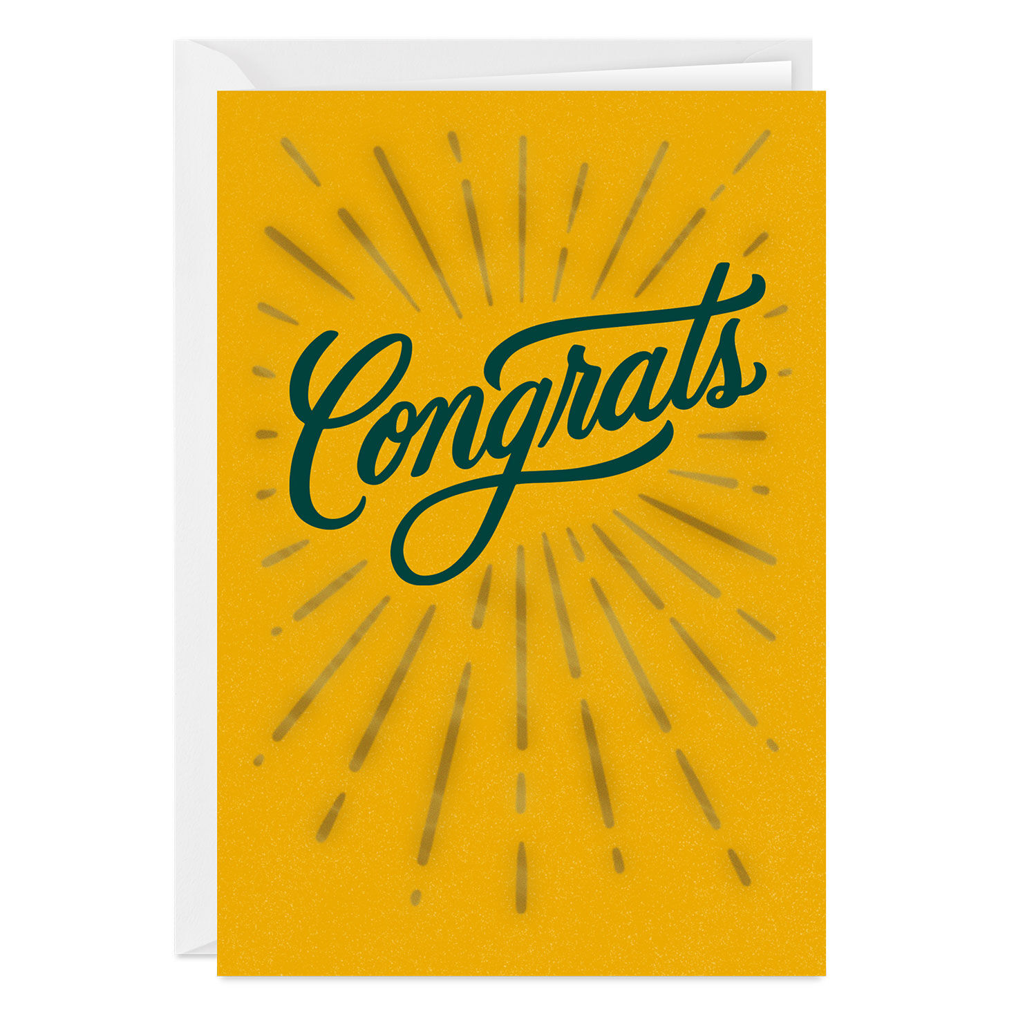 Gold Burst Custom Congratulations Card