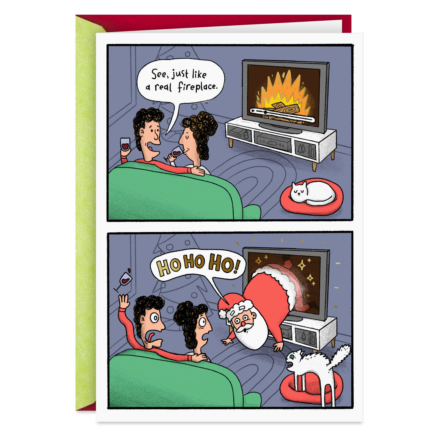 Bursting With Joy Funny Christmas Card