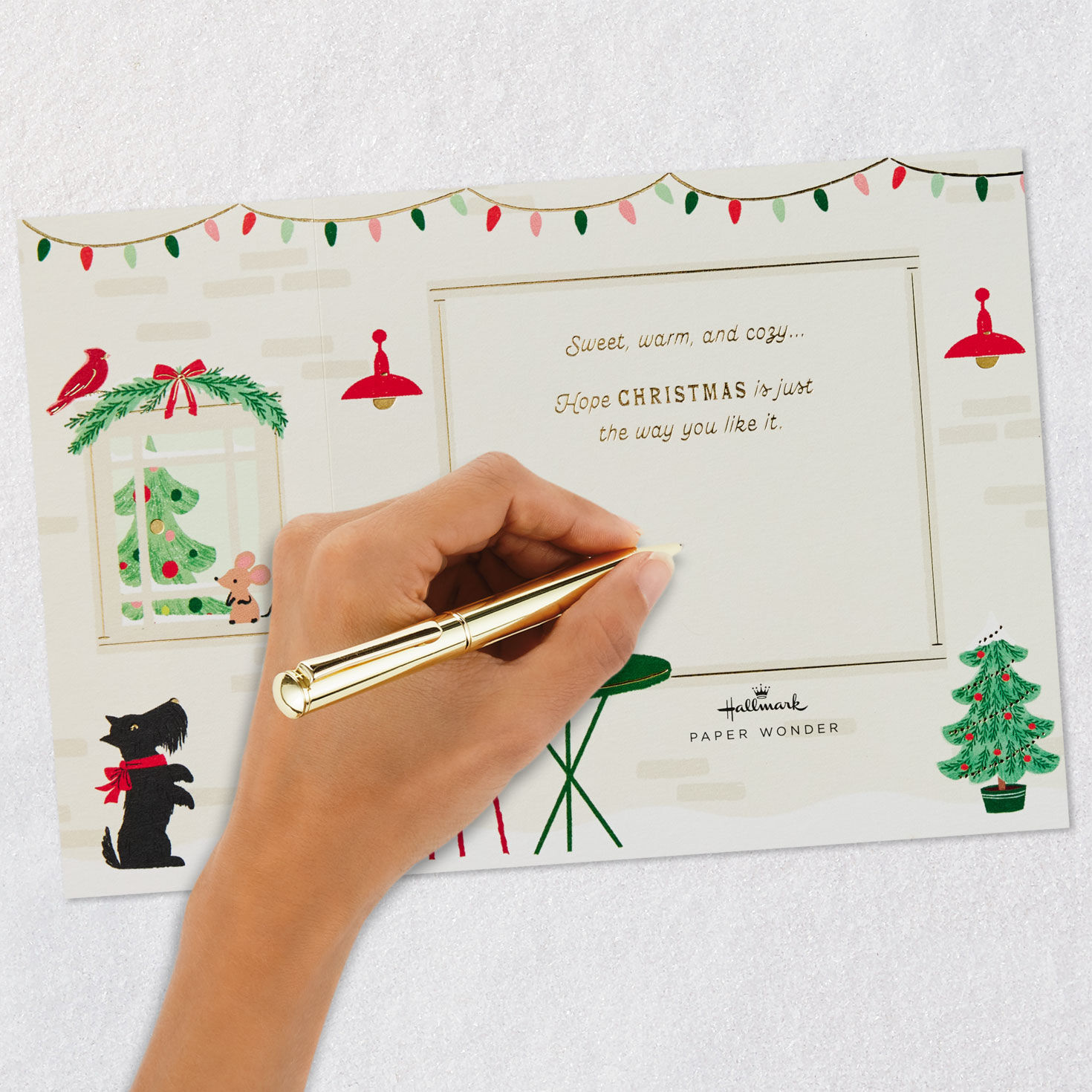 Santa Cocoa Stand Pop Up Christmas Card signing card image number 8