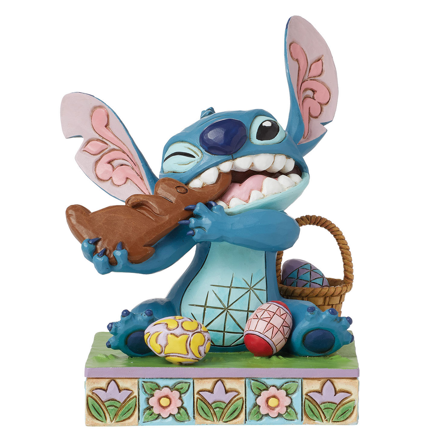 Jim Shore Disney Stitch With Chocolate Bunny Easter Figurine, 5"