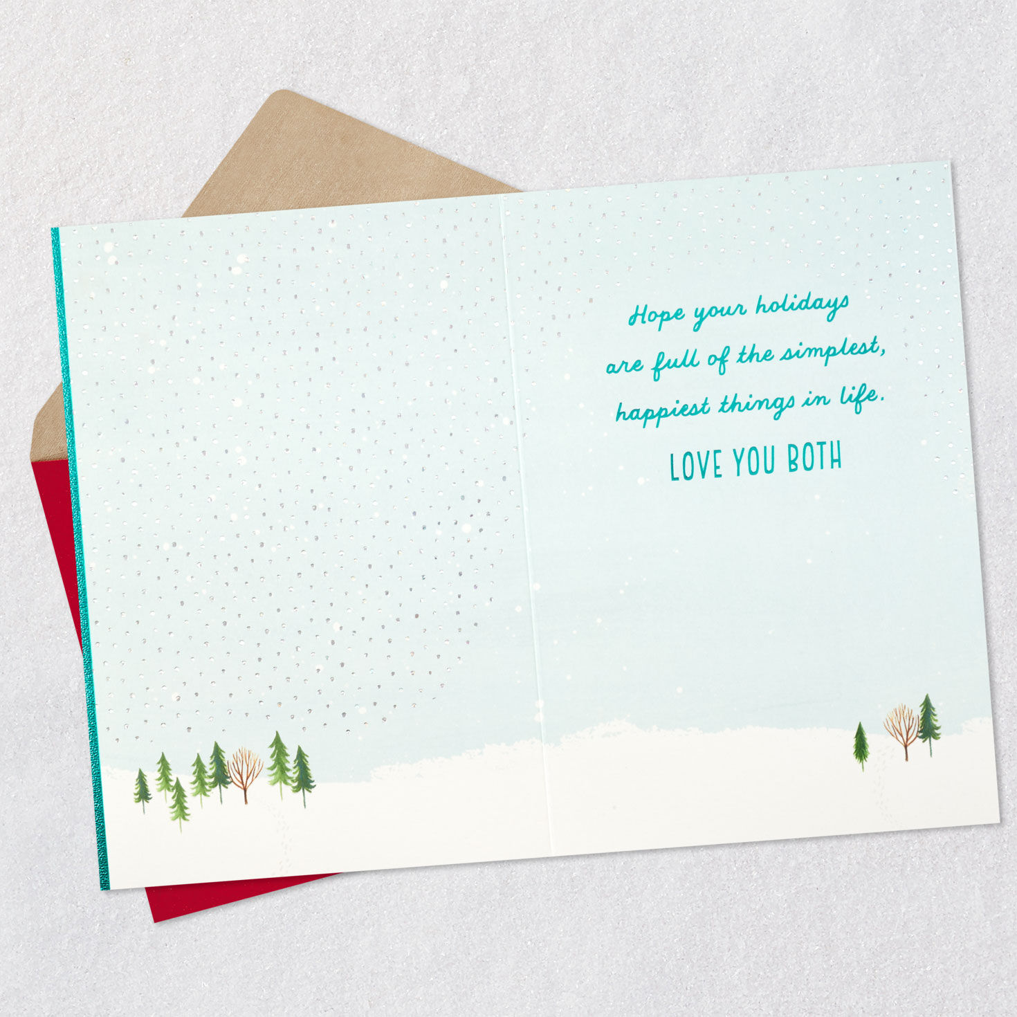 Love You Both Holiday Card for Granddaughter and Husband, , large image number 3