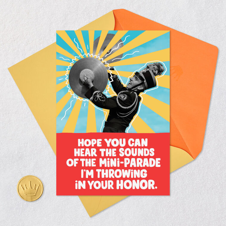 Mini Parade Marching Band Congrats Card Card Front with Envelope and Gold Seal image number 4