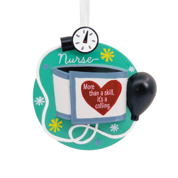 Nursing is a Calling Blood Pressure Cuff  Hallmark Ornament