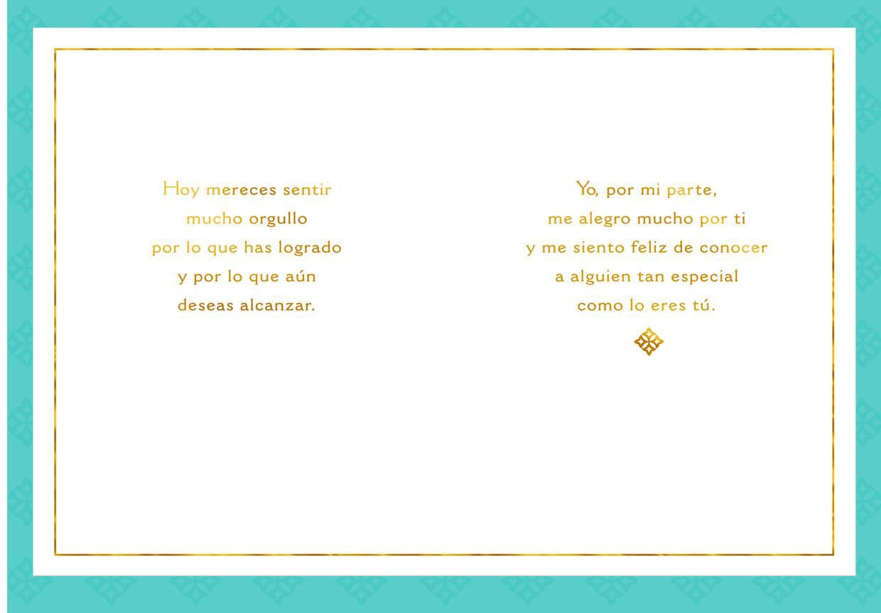 All You Have Done Spanish-Language Congratulations Card