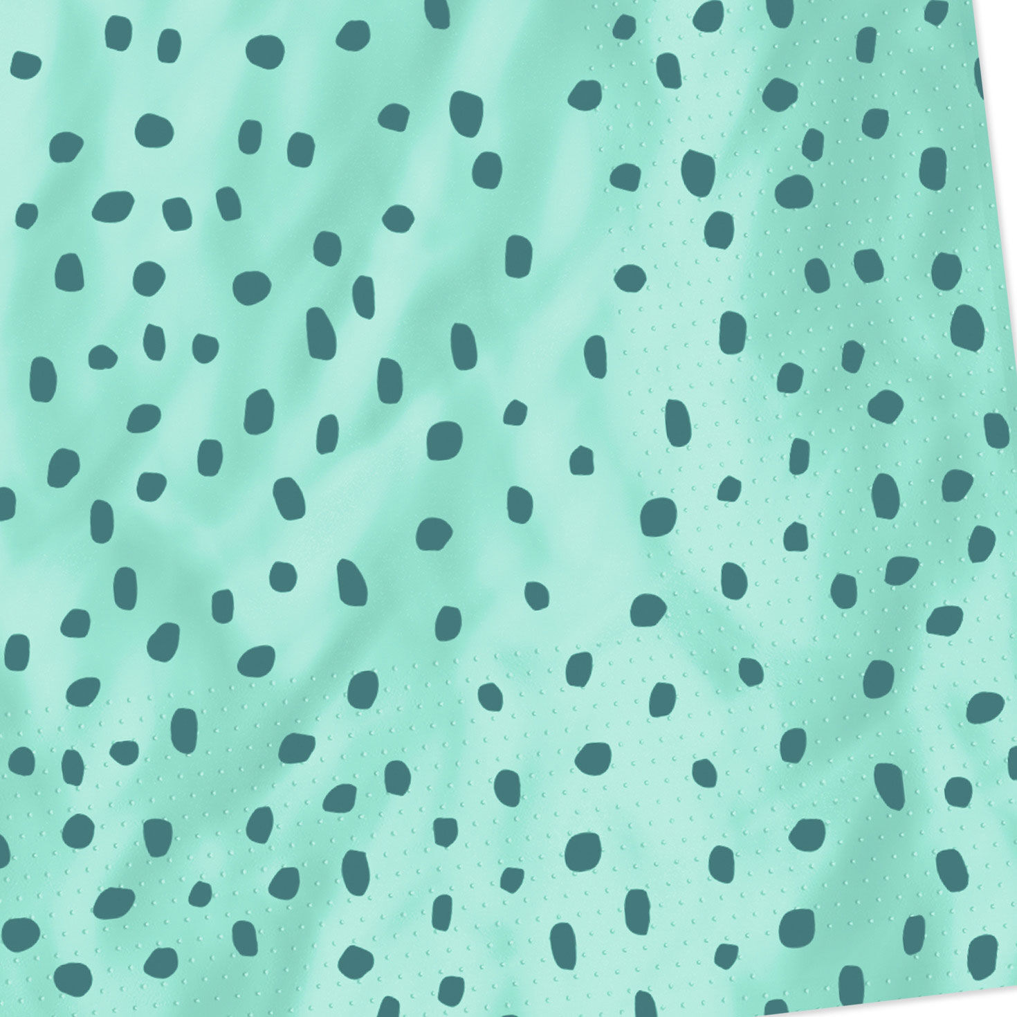 Aqua With Green Dots Dinner Napkins, Set of 16, , large image number 4