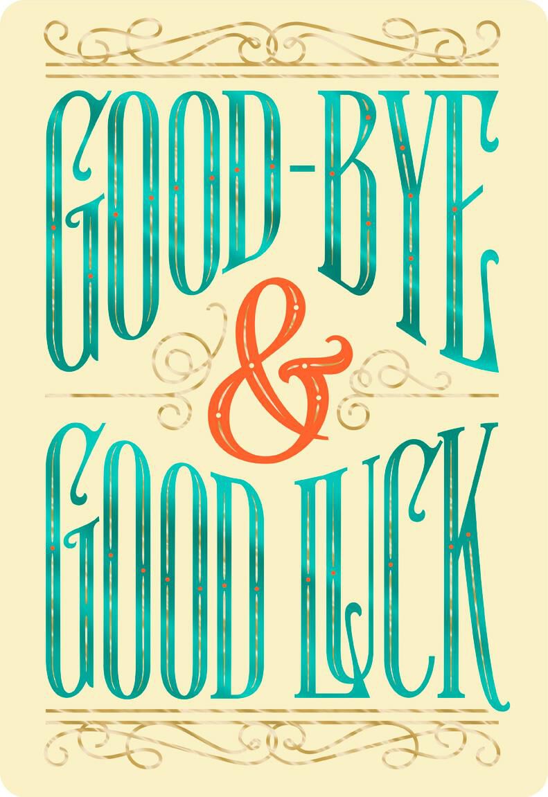 Good-Bye and Good Luck Jumbo Good Luck Card, 16.25"