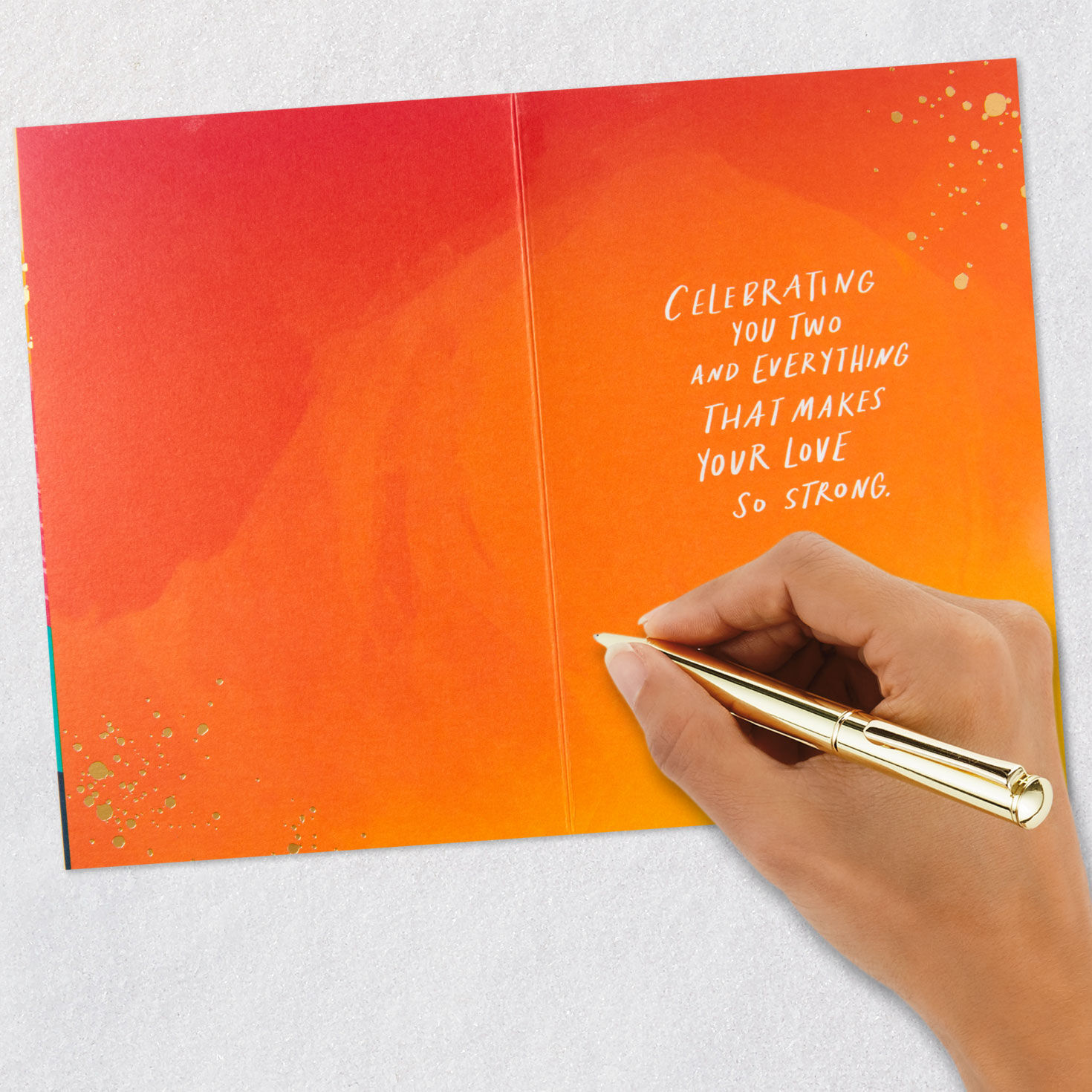 Morgan Harper Nichols Pink and Teal Landscape Anniversary Card  image number 6