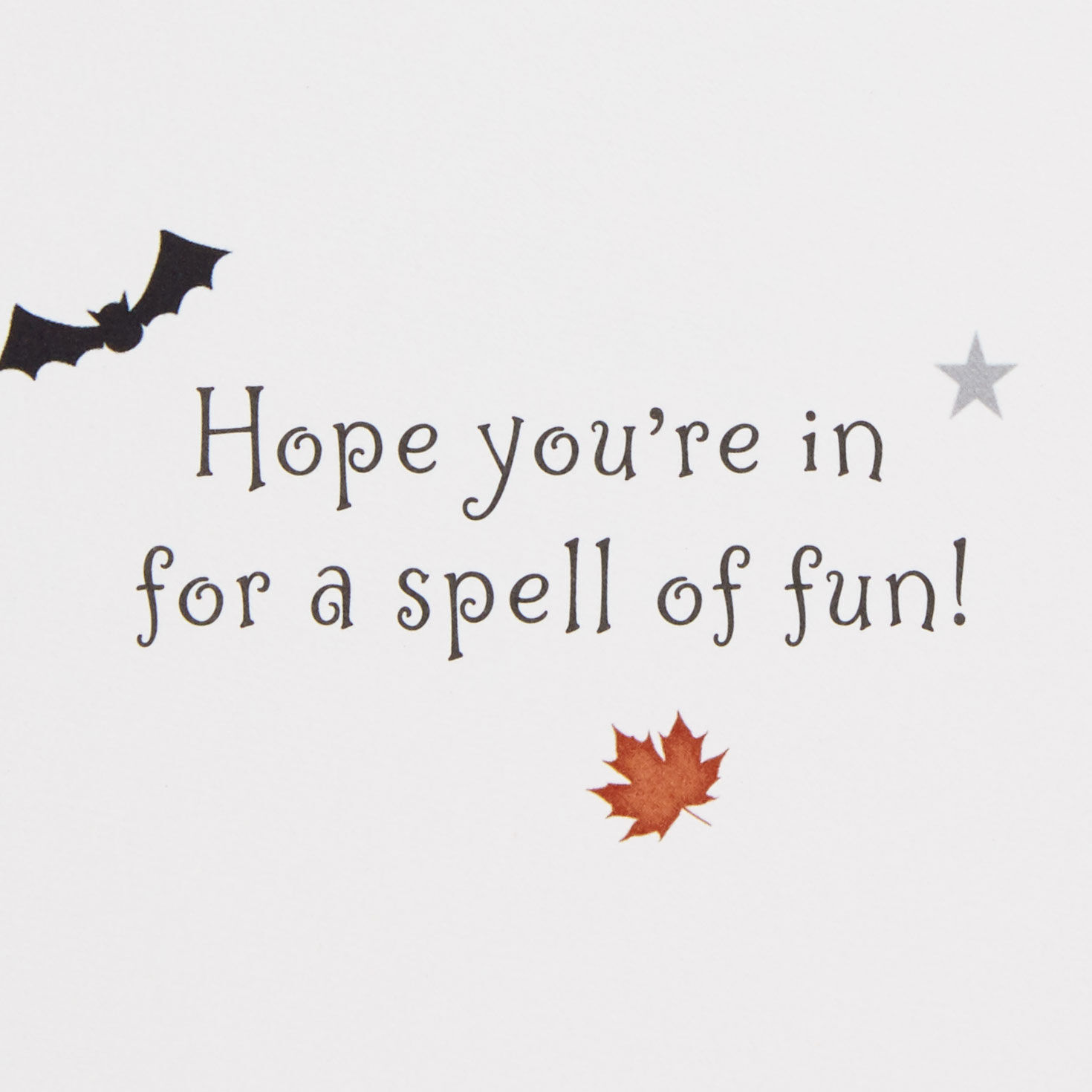 Skulls and Leaves Black and White Halloween Card Sentiment image number 2