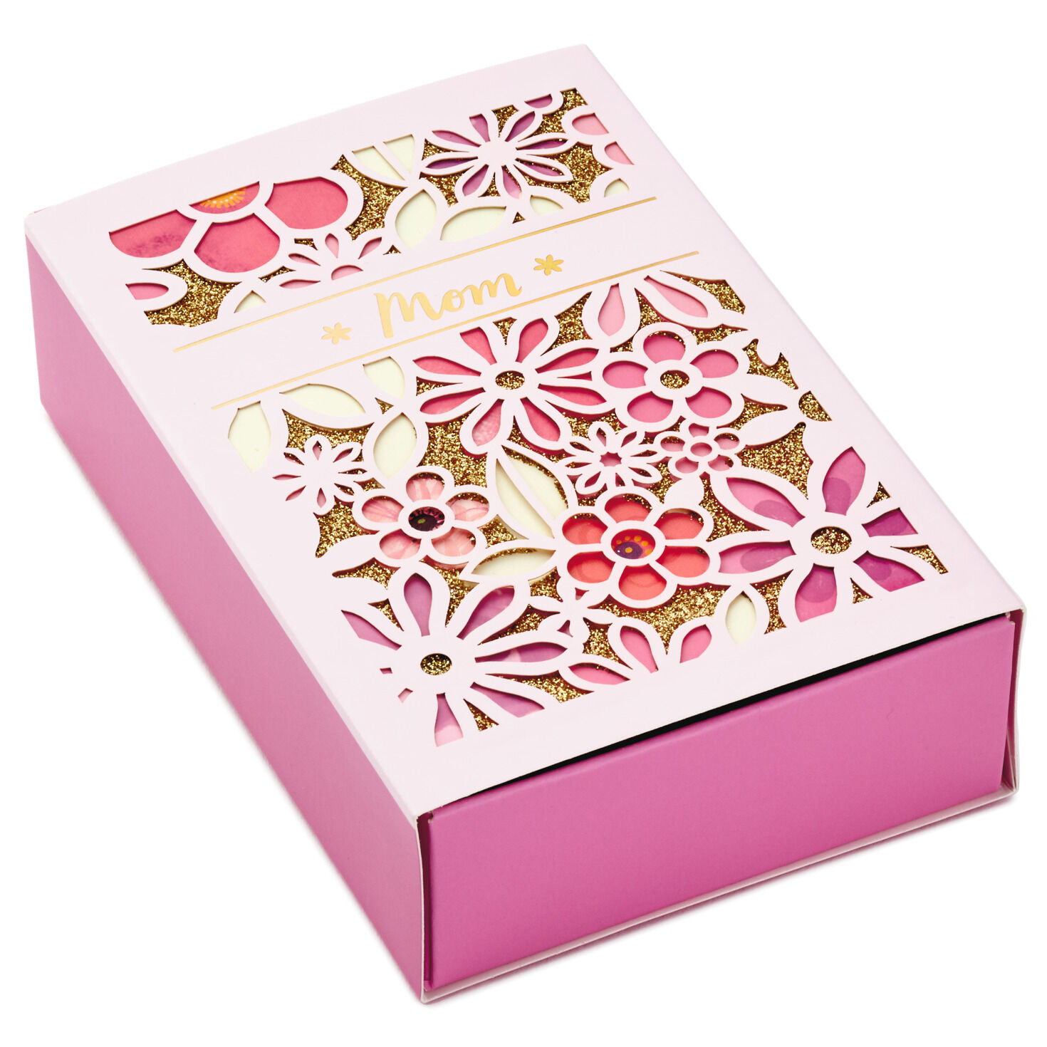 Mother's Day Floral Small SlideOpen Gift Box for Mom Gift Boxes
