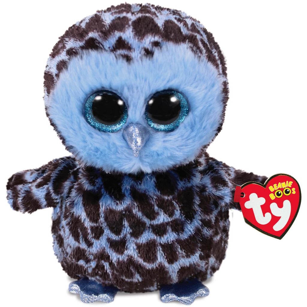 Ty® Beanie Boos Medium Yago Blue Owl Stuffed Animal, 13