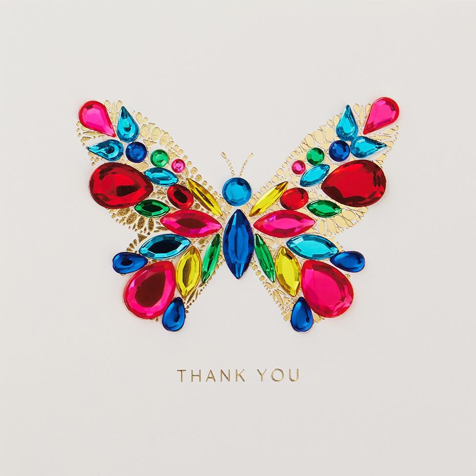 Beautiful Butterfly Thank You Card
