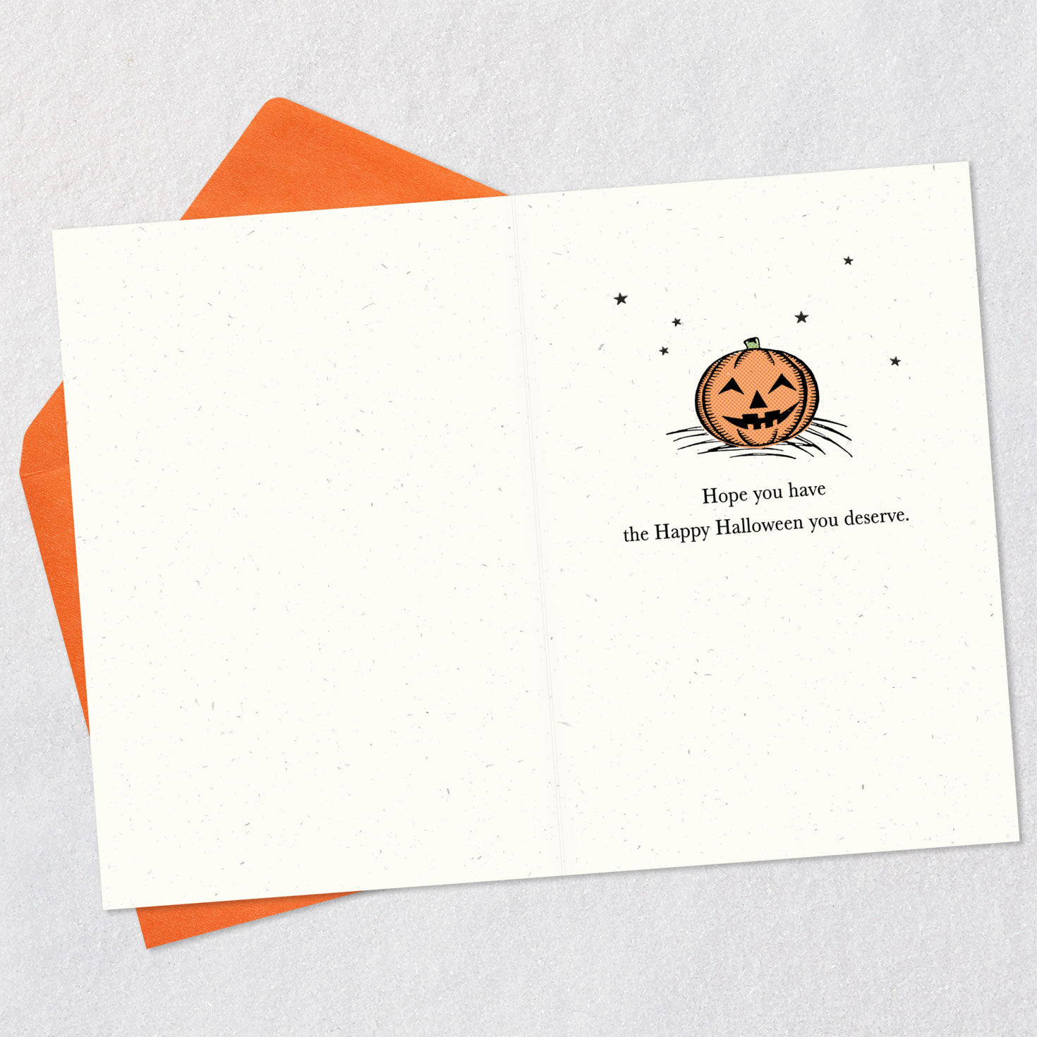 Thinking of You Is Always a Treat Halloween Card Open card with envelope image number 3