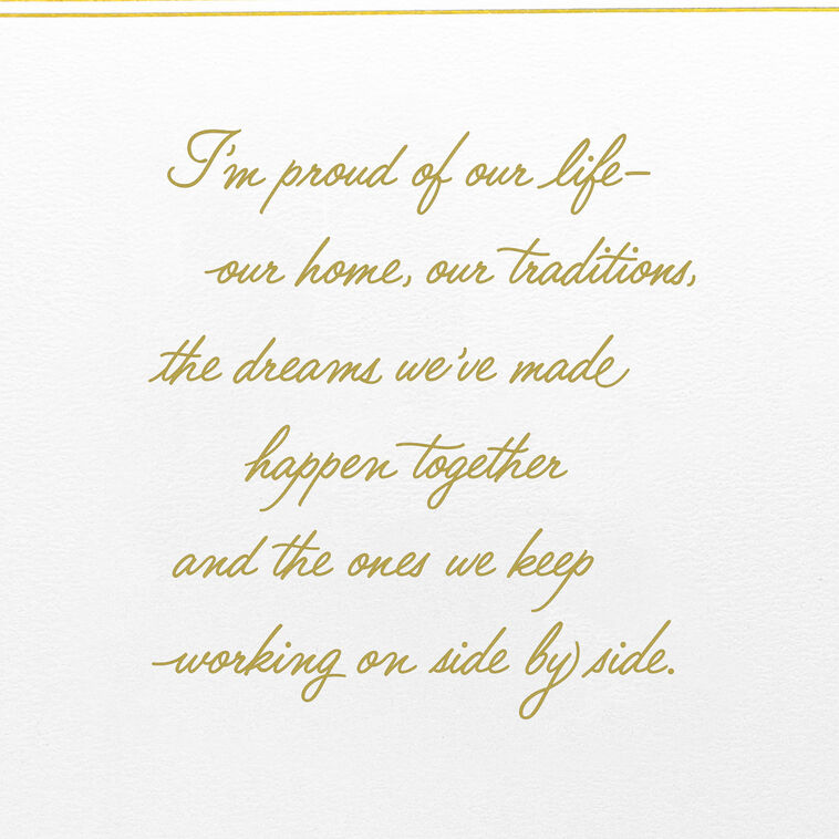 Blue Tropical Leaves Anniversary Card  image number 2