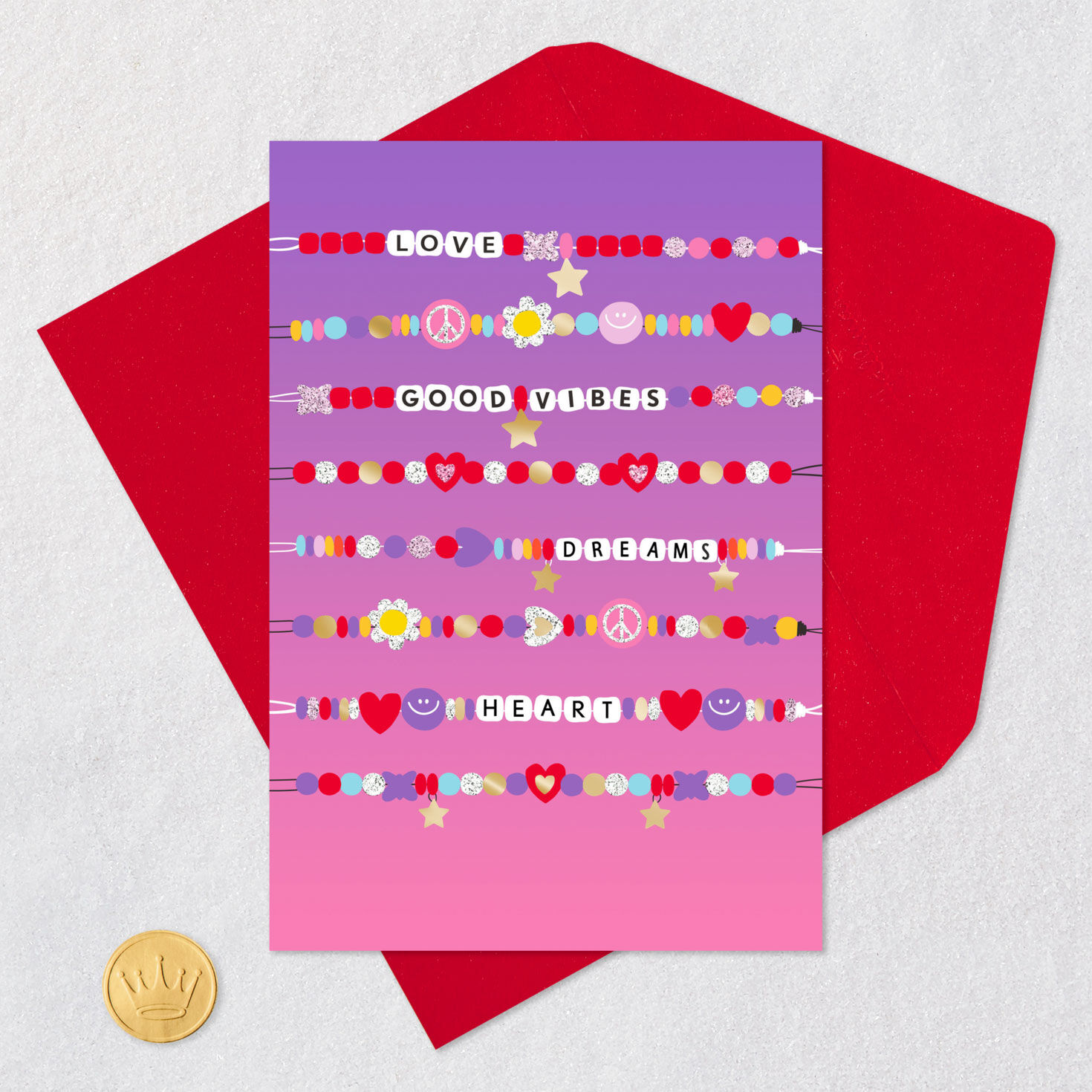 Love, Good Vibes and Heart Valentine's Day Card for Kids for only USD 2.50 | Hallmark