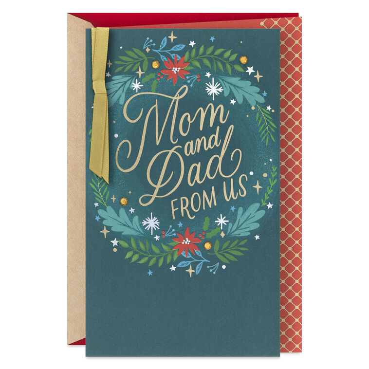 You're Loved and Appreciated Christmas Card for Mom and Dad From Us