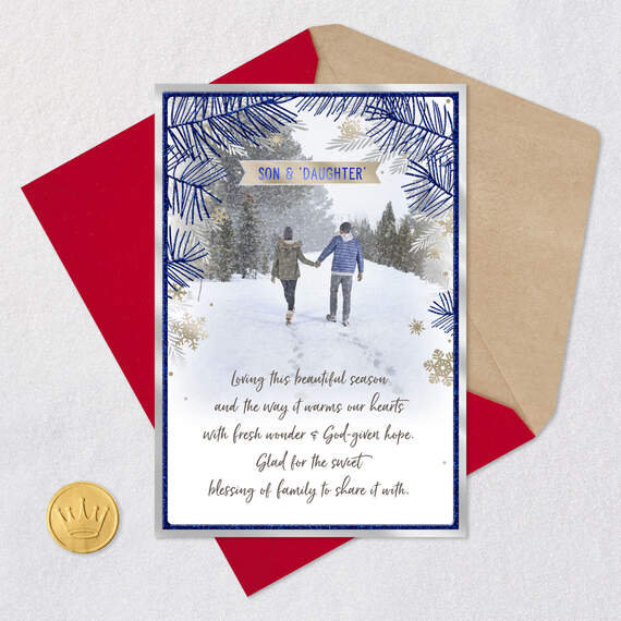 Blessings and Love Religious Christmas Card for Son and Daughter-in-Law, , large image number 6