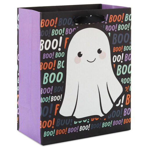 9.6" Ghost on Boos Medium Halloween Gift Bag, 