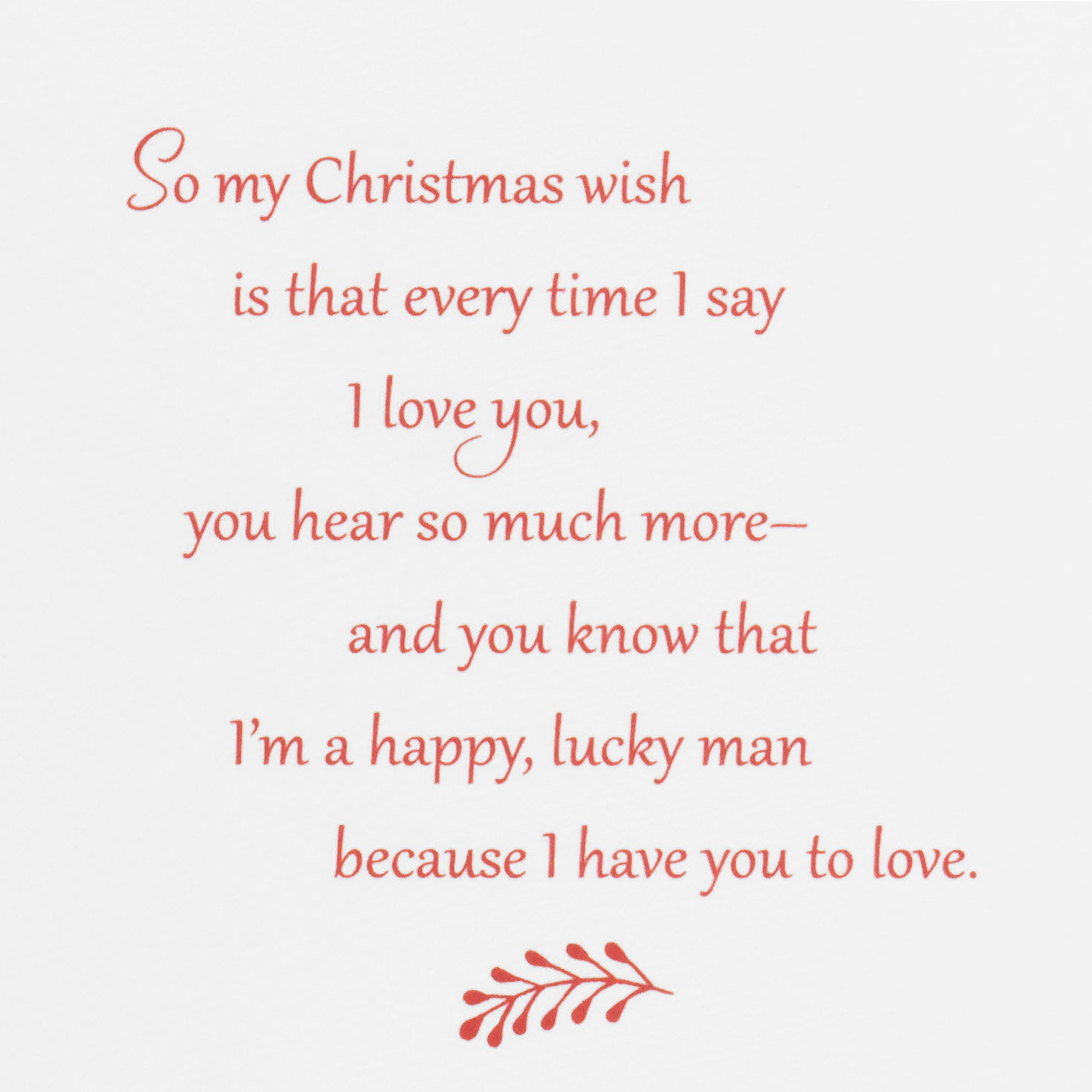 I'm a Happy, Lucky Man Christmas Card for Wife for only USD 7.59 | Hallmark