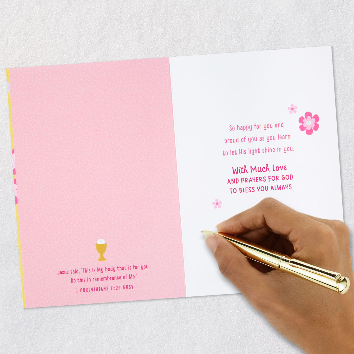 So Happy and Proud Religious First Communion Card for Daughter, , large image number 6