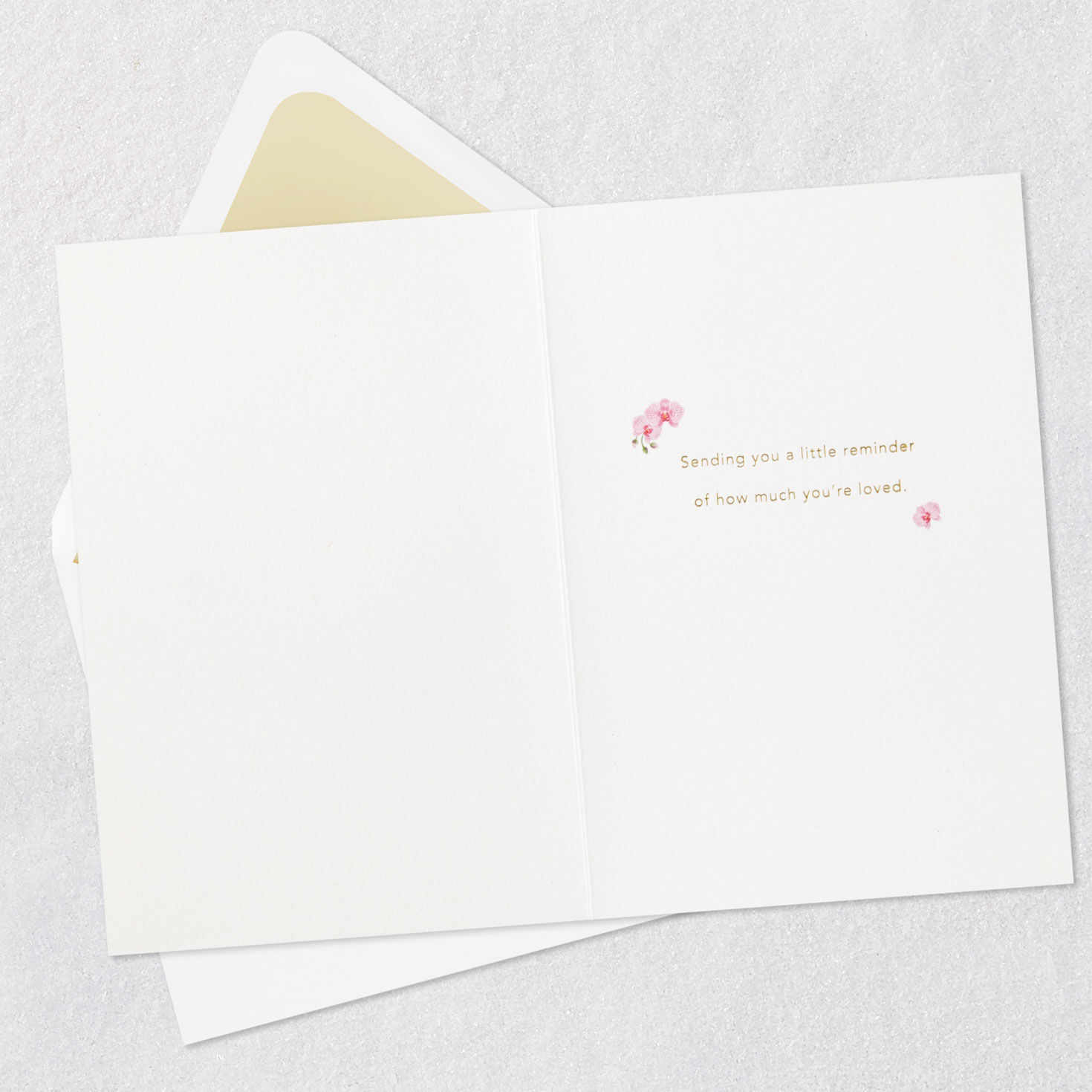 Pink Orchid Happy Mother's Day Card Open card with envelope image number 3