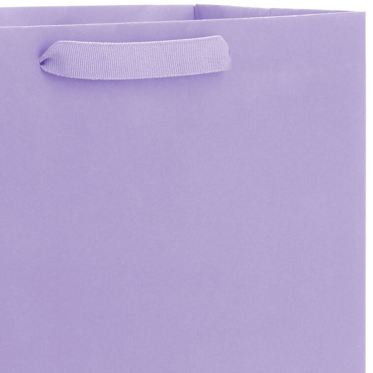 13" Solid Lavender Large Gift Bag, Lavender, large image number 4