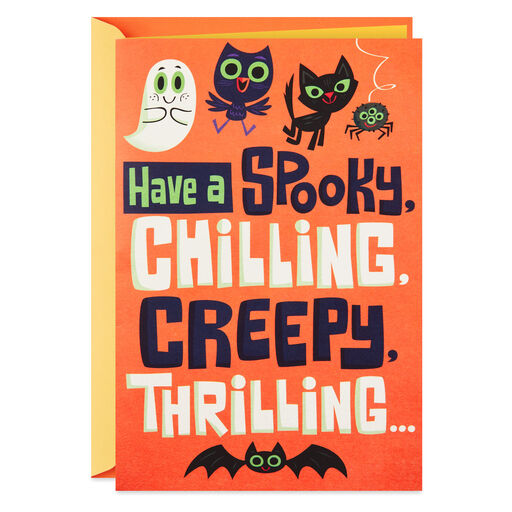 Chilling and Thrilling Funny Musical Pop-Up Halloween Card, 