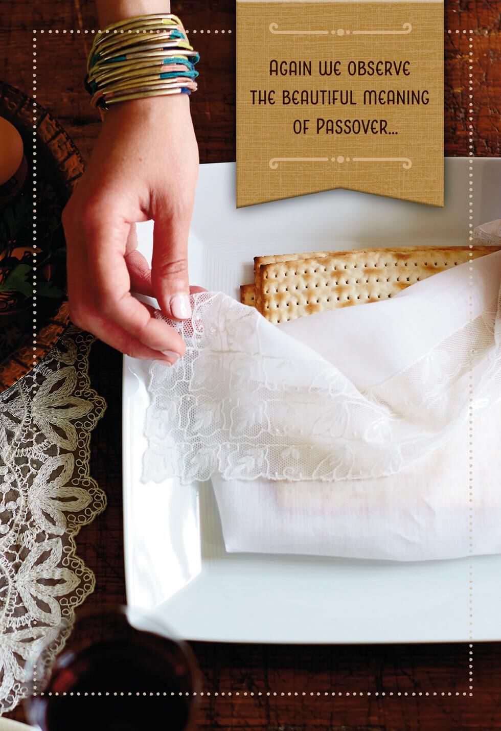 Matzo Plate Passover Card