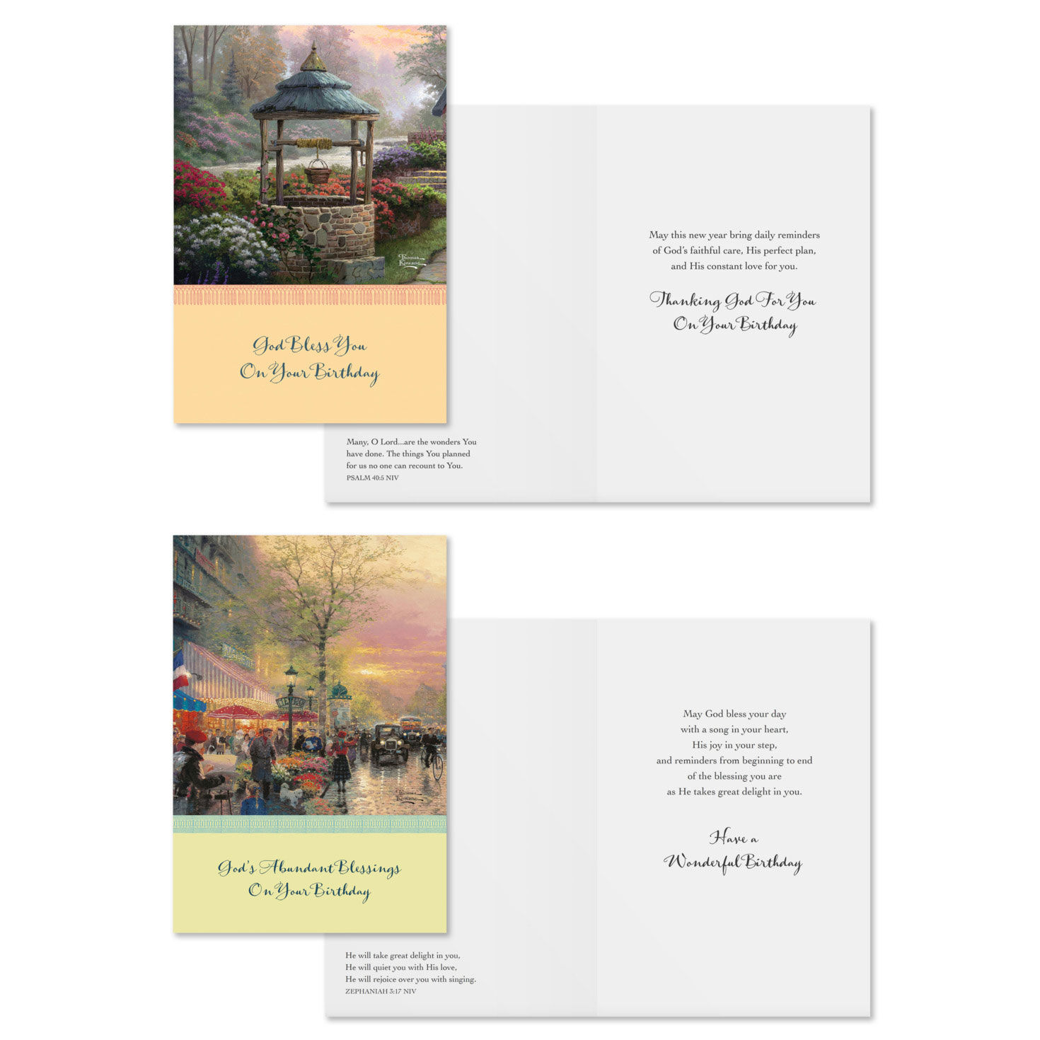 Thomas Kinkade DaySpring Birthday Cards Assortment Card Fronts  with Sentiments image number 4