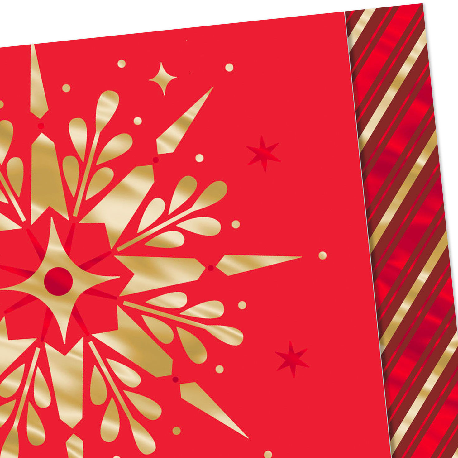 Gold Snowflake Minister Religious Christmas Card Card Front Detail image number 5