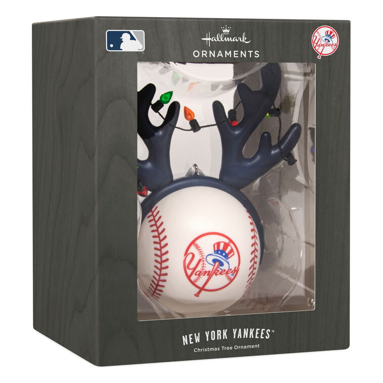 Yankees Reindeer Baseball Christmas Ornament package front image number 7