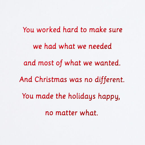 Good Home, Family and Love Christmas Card for Parents, 
