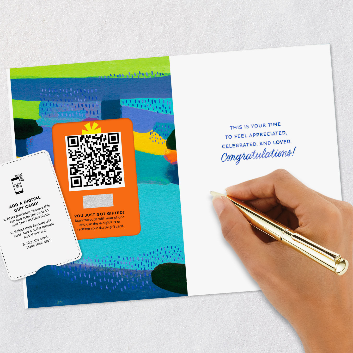 Class of 2026 Colorful Graduation Gift Card Greeting signing card image number 9