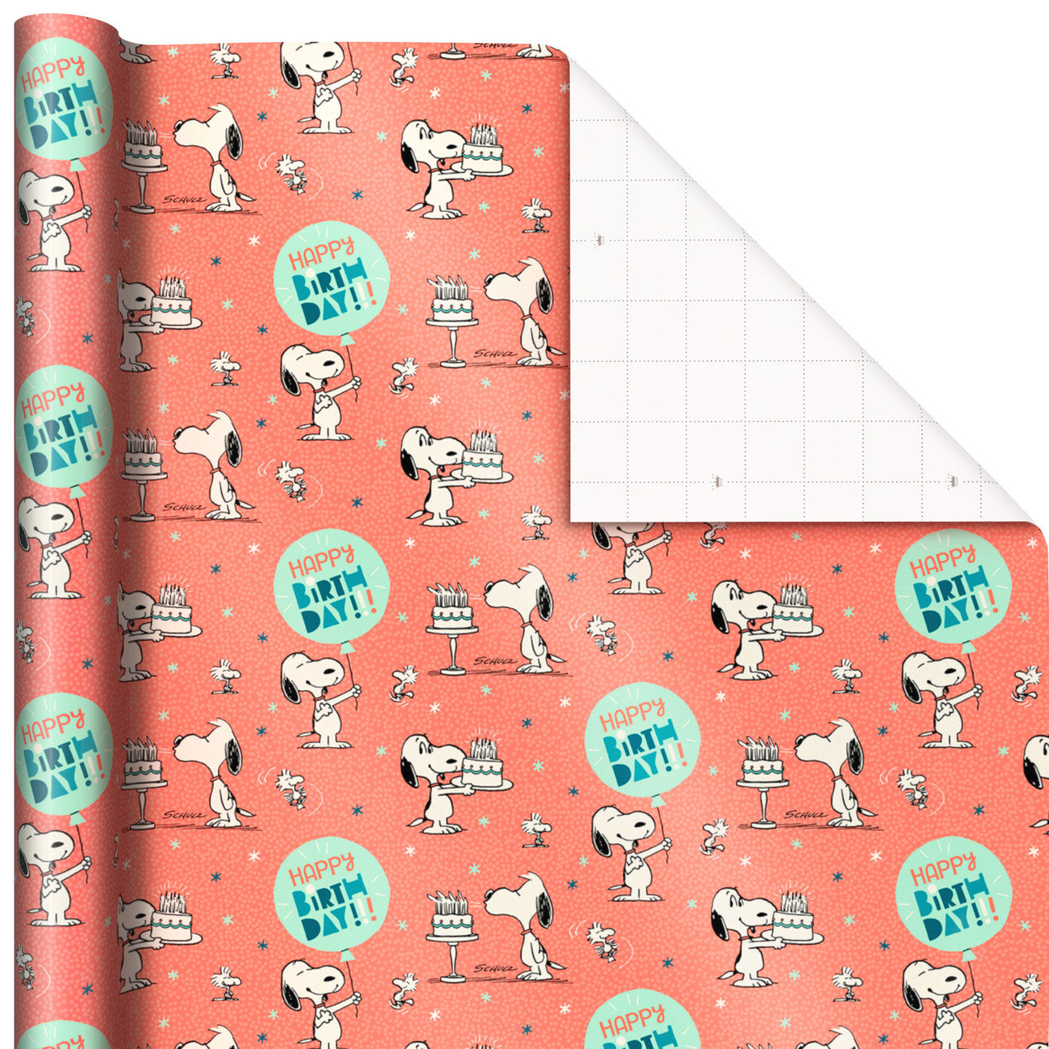 Peanuts® Snoopy Happy Birthday Wrapping Paper, 17.5 sq. ft. - Wrapping Paper - Hallmark