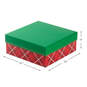 10" Square Red Plaid Christmas Gift Box, , large image number 4