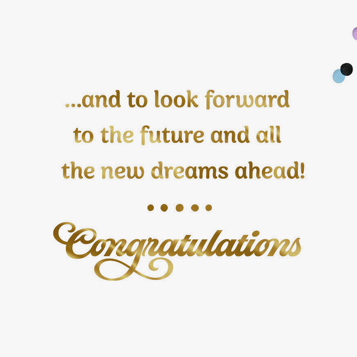 Mortarboard and Confetti College Graduation Card Sentiment image number 3