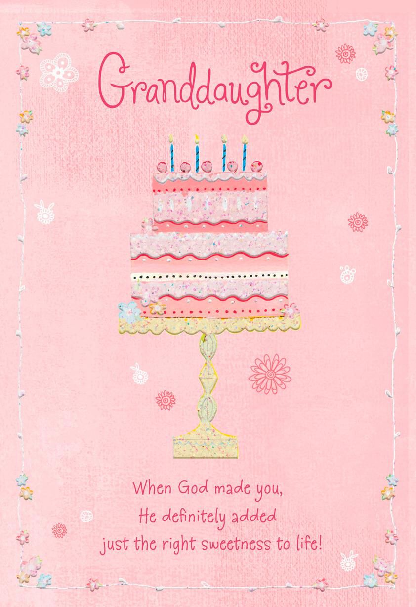 Right Sweetness to Life Birthday Card for Granddaughter