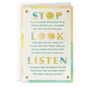 Stop, Look, Listen and Enjoy Religious Birthday Card, , large image number 1